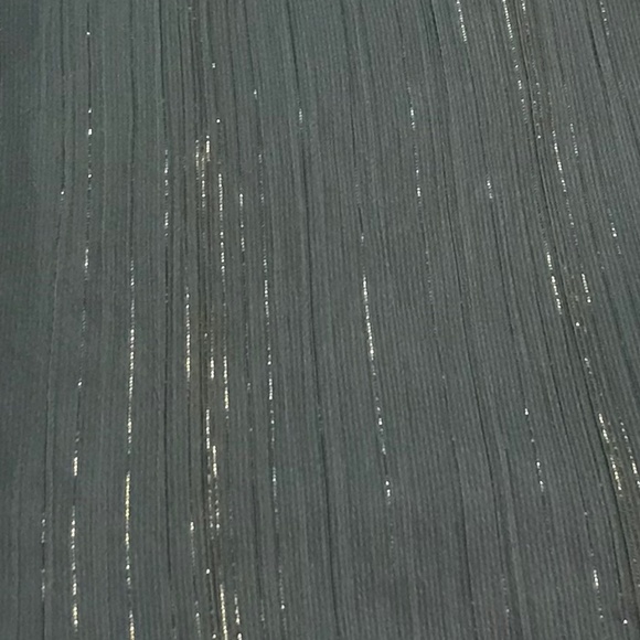 NWT LC Lauren Conrad blue flutter sleeve blouse with silver metallic thread (S) - Picture 16 of 16